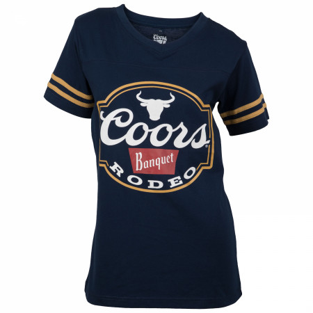 Coors Banquet Rodeo Logo Women's Football T-Shirt